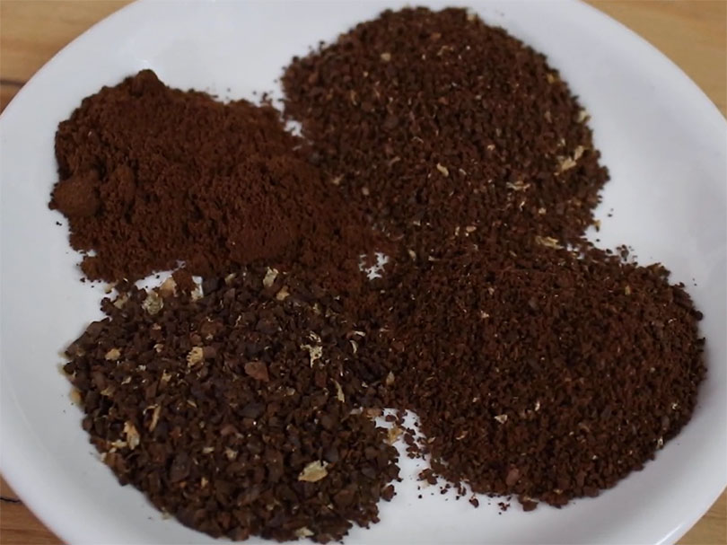 Grind consistency from the Hario Skerton Pro across a range of grind sizes from fine to coarse