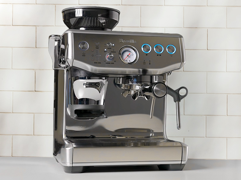 Breville Barista Express Impress sitting on kitchen counter