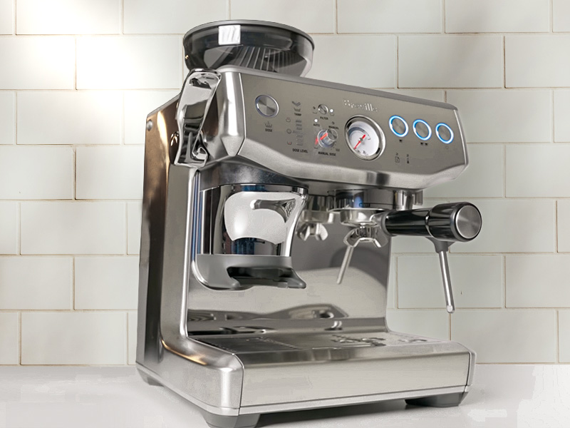 Breville Barista Express Impress slightly turned to the side