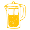 handdrawn french press icon